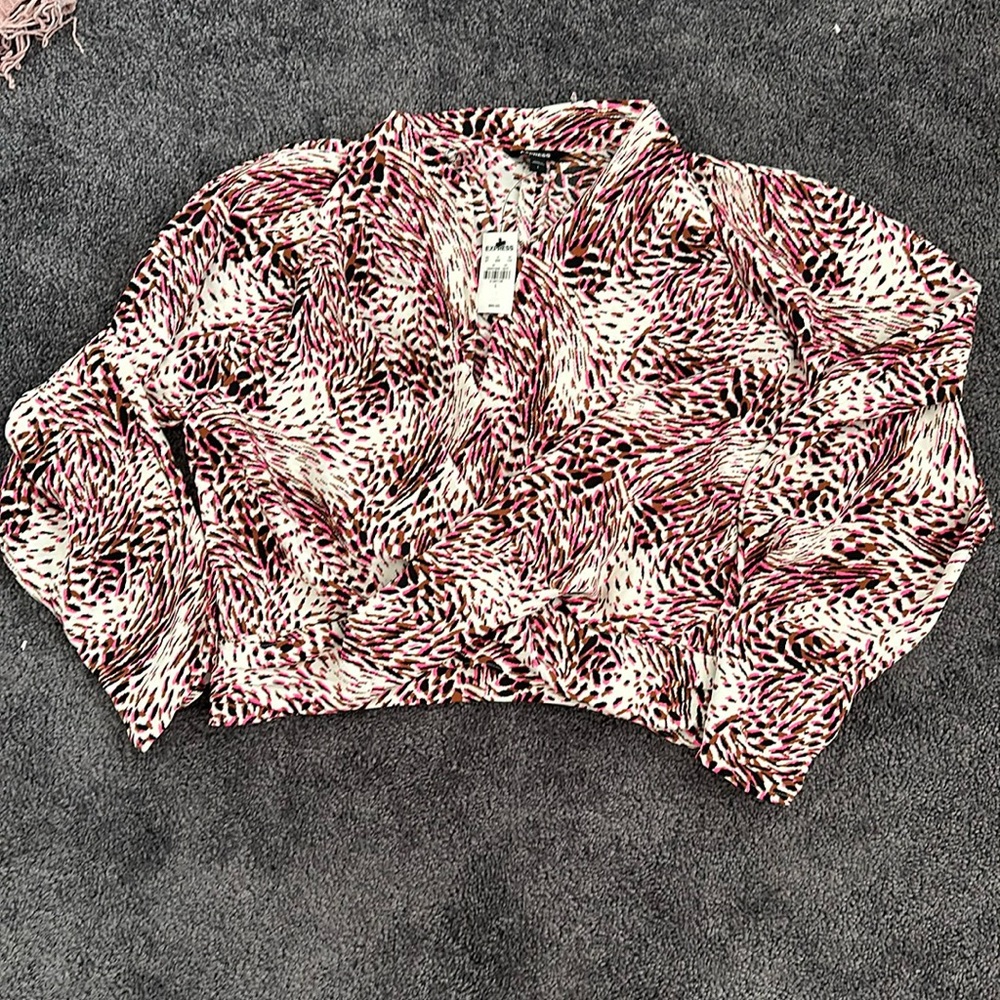 EXPRESS Work Blouse - fun pattern